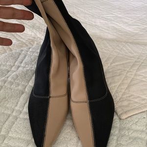 Zara two tone dock booties 39